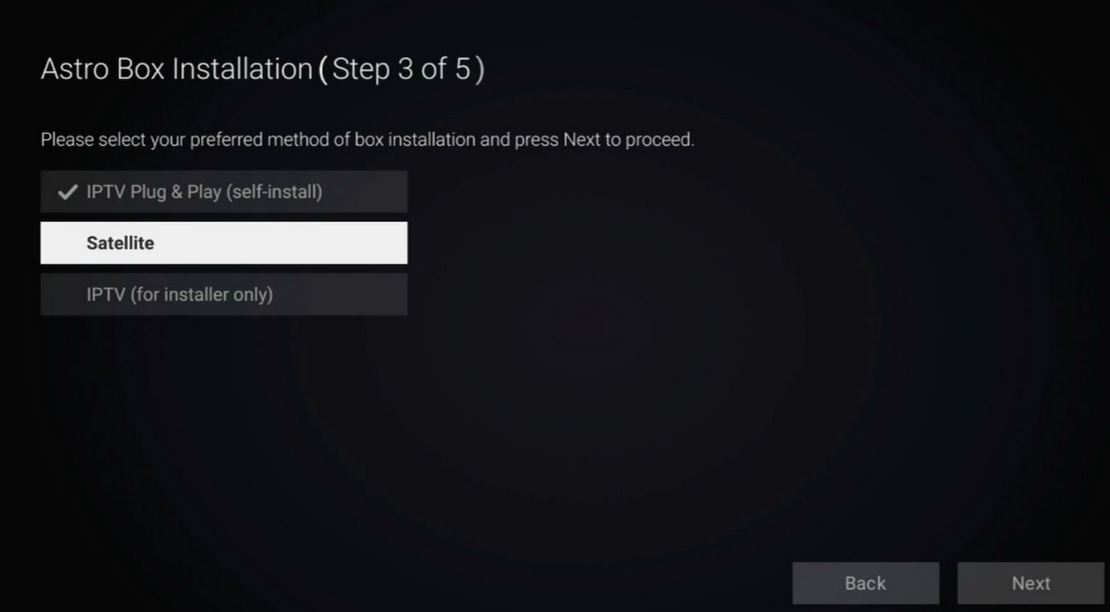 Cara Pasang Astro Satellite Mode