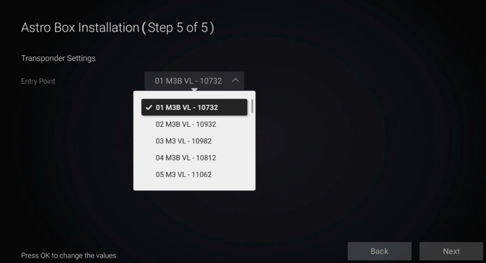 Pilih 01 M3B VL - 10732 sebagai Entry Point.